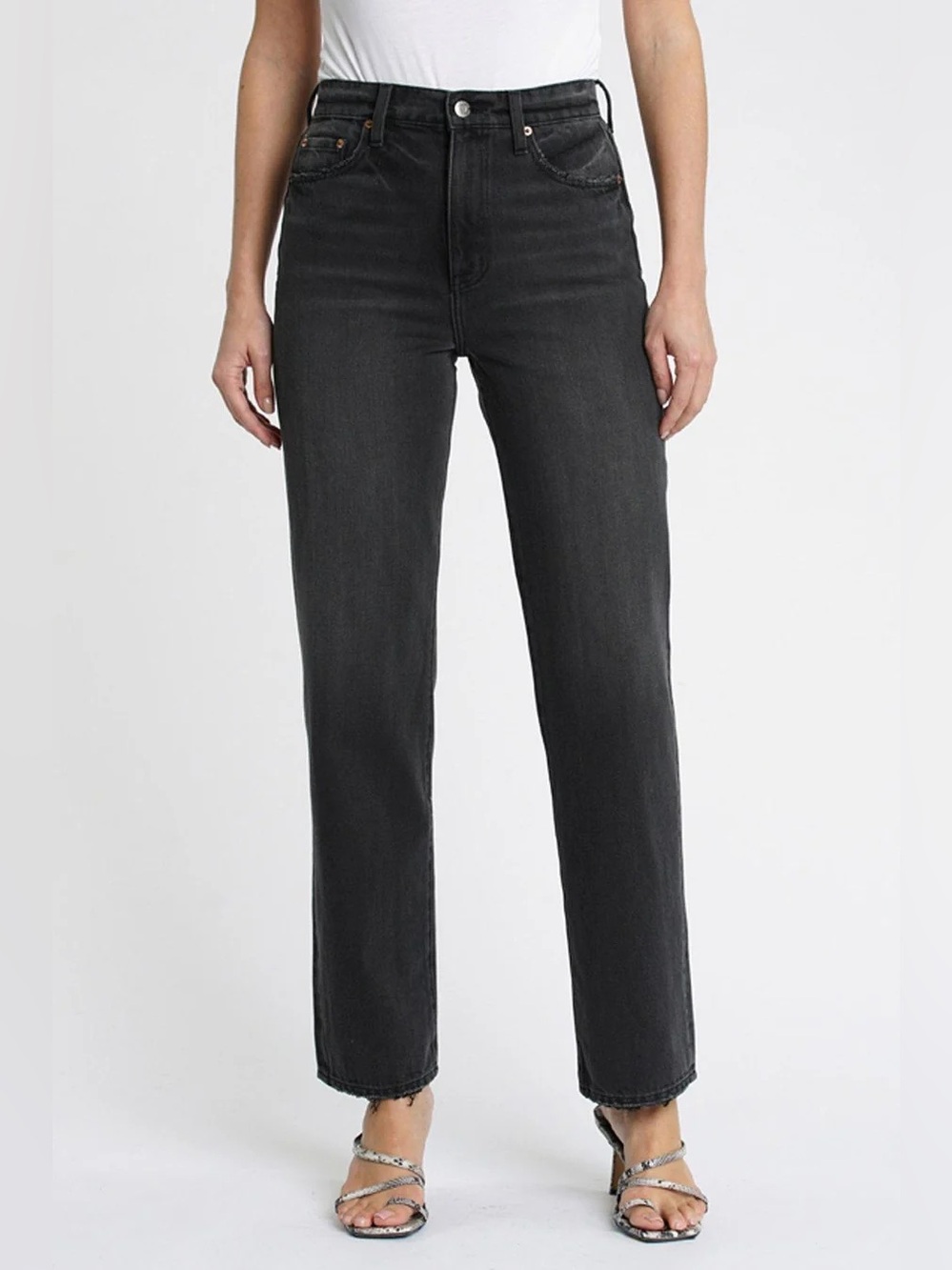 PISTOLA • Cassie jeans in retrograde black wash size 29 high rise straight leg